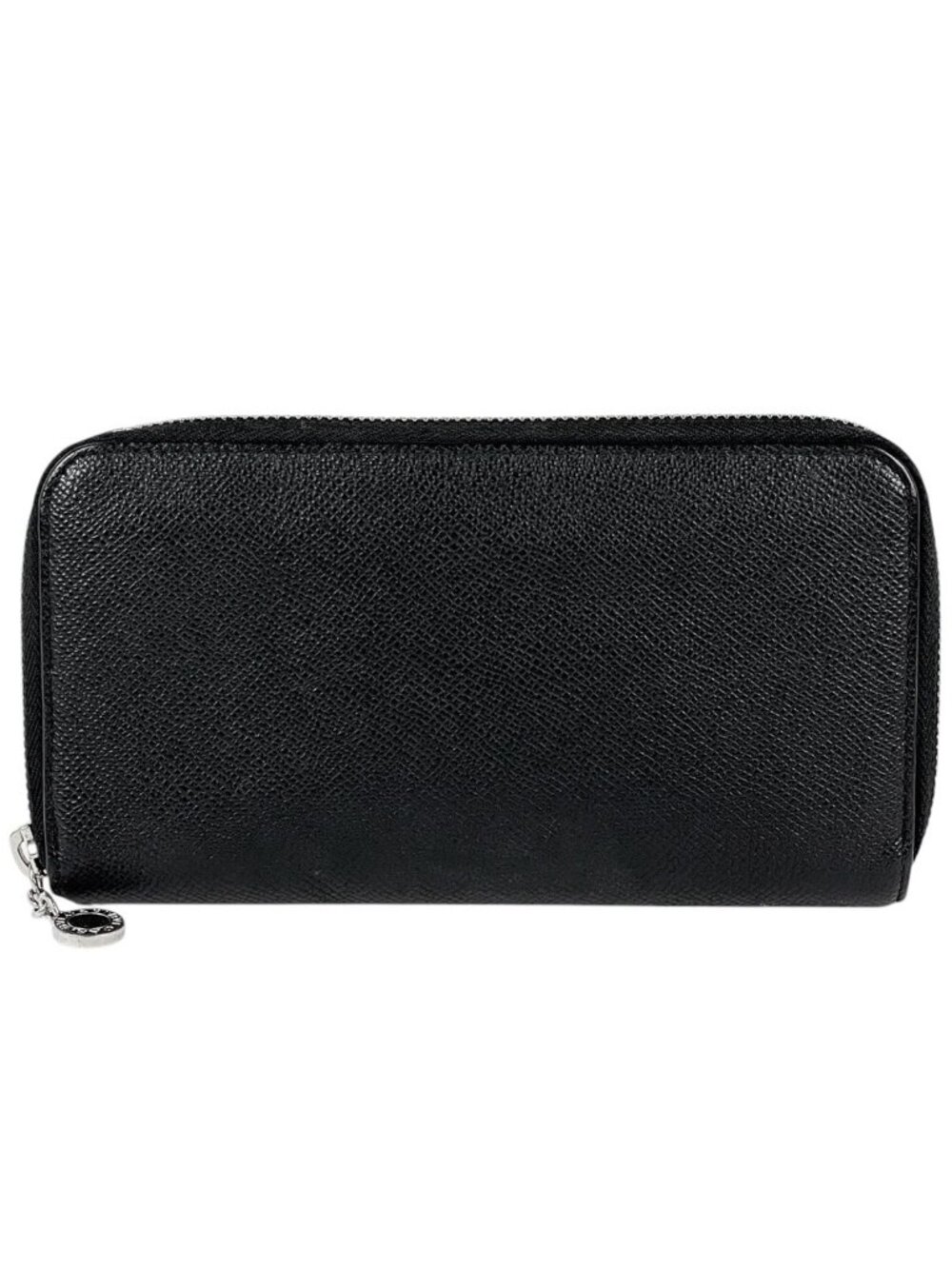 Bvlgari Zip Around Wallet Classico Leather Black